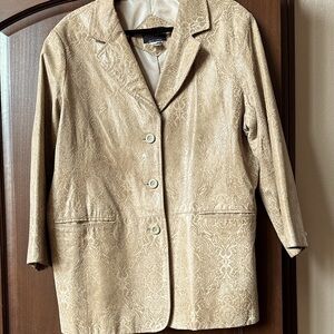 Vintage leather Elegant Tan Women's Jacket